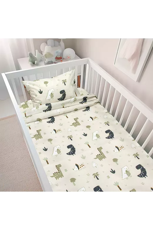 LINO BEBE ΣΕΤ ΣΕΝΤΟΝΙΑ DINO FOREST GREEN 120X180