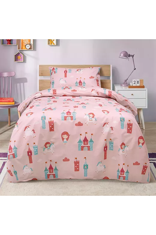 LINO Σετ Παιδική Παπλωματοθήκη (160x240) Cloud Kingdom Ροζ
