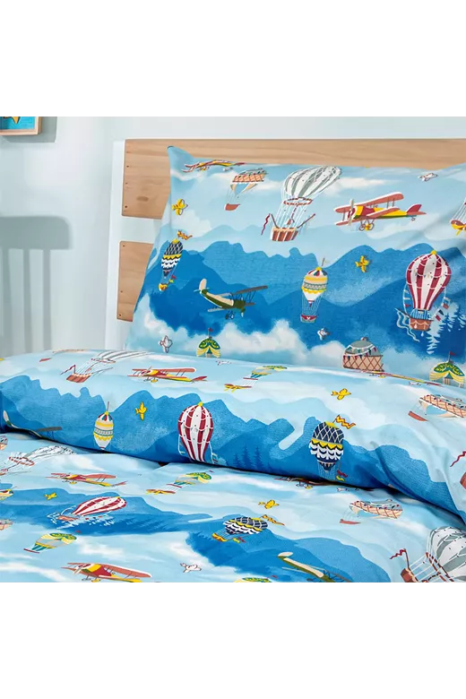 LINO Σετ Παιδική Παπλωματοθήκη (160x240) Cloud Chasers Μπλε