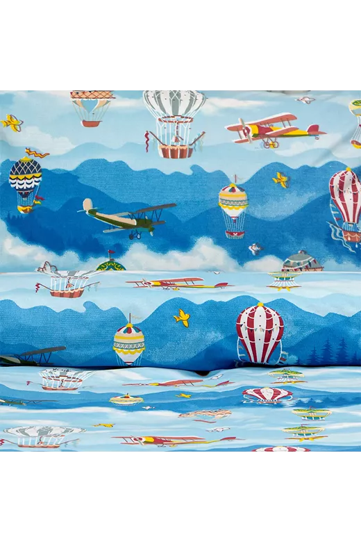 LINO Σετ Παιδική Παπλωματοθήκη (160x240) Cloud Chasers Μπλε