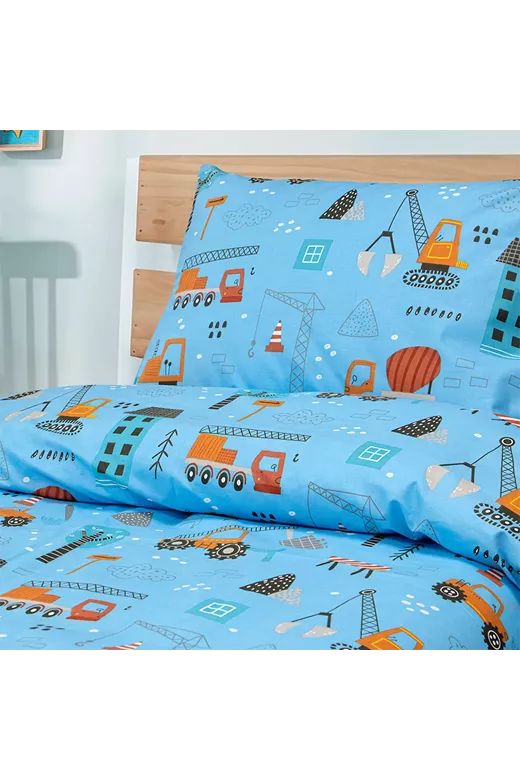 LINO Σετ Παιδική Παπλωματοθήκη (160x240) Playground Town Πετρόλ