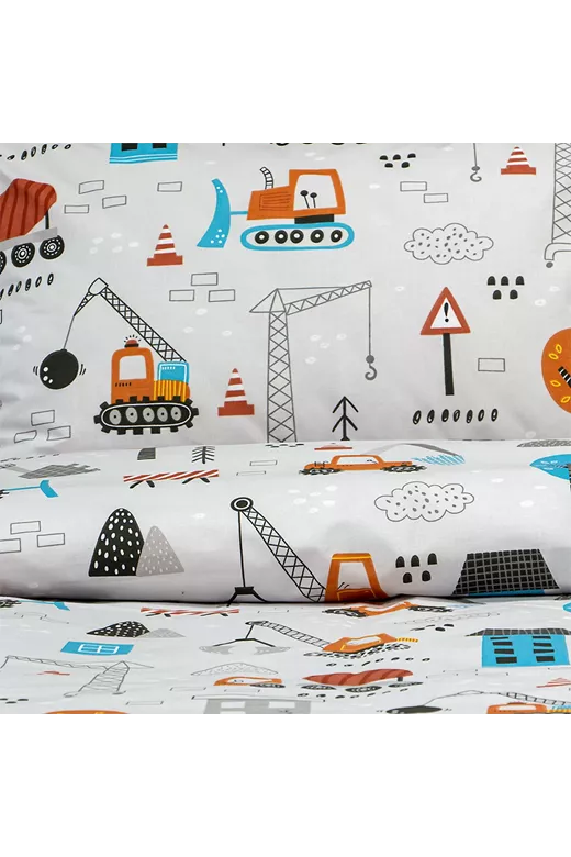 LINO Σετ Παιδική Παπλωματοθήκη (160x240) Playground Town Γκρι