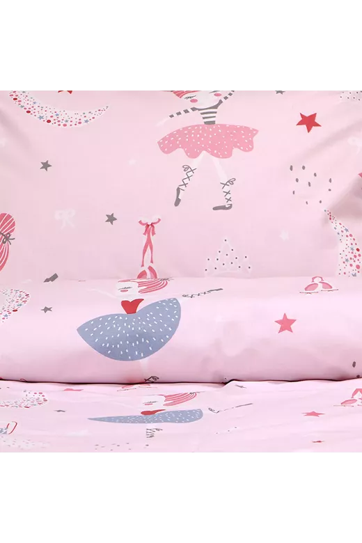 LINO Σετ Παιδική Παπλωματοθήκη (160x240) Dreamy Dancers Ροζ