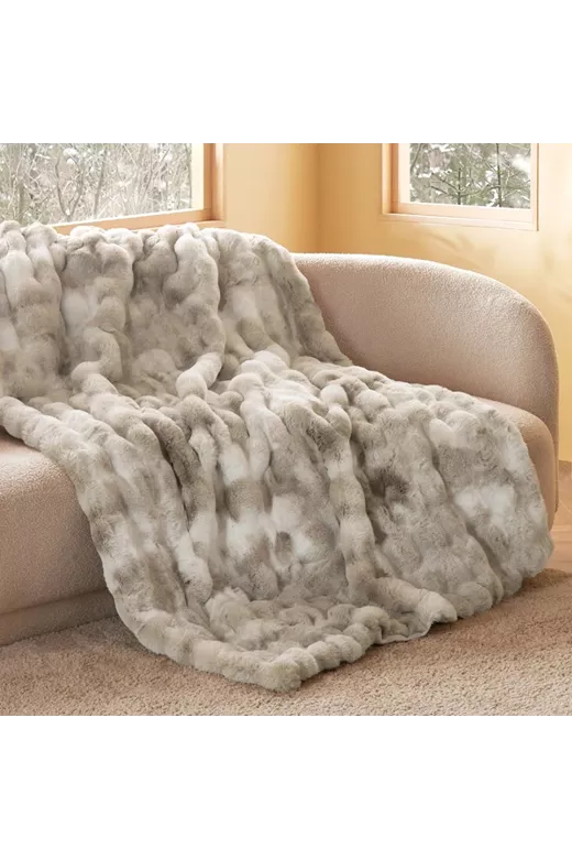 Σετ ριχτάρια γούνινα Rabbit Fur Capuccino