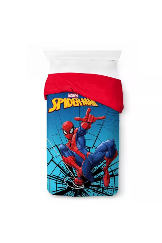 Κουβερτοπάπλωμα Flannel-Sherpa Marvel Spider-Man 13 160X250 Turquoise-Blue 100% Polyester
