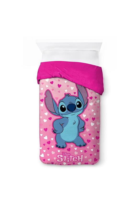 Κουβερτοπάπλωμα Flannel-Sherpa Disney Home Lilo & Stitch 57 160X250 Pink 100% Polyester