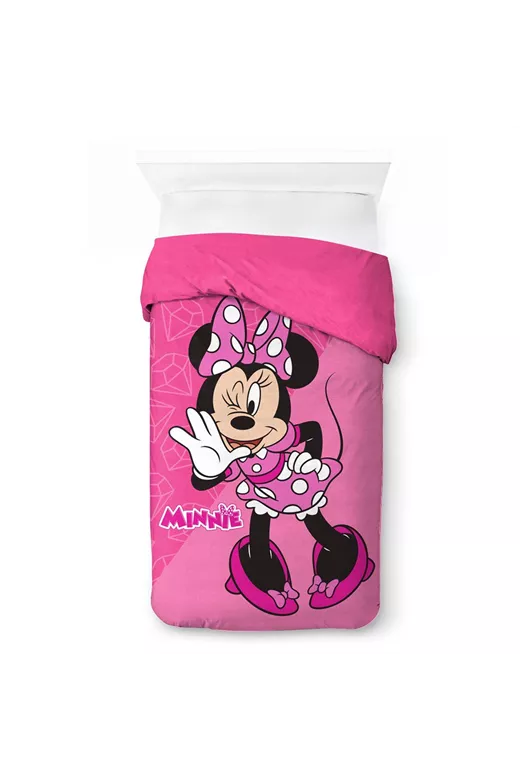 Κουβερτοπάπλωμα Flannel-Sherpa Disney Home Minnie 15 160X250 Fuchsia-Pink 100% Polyester