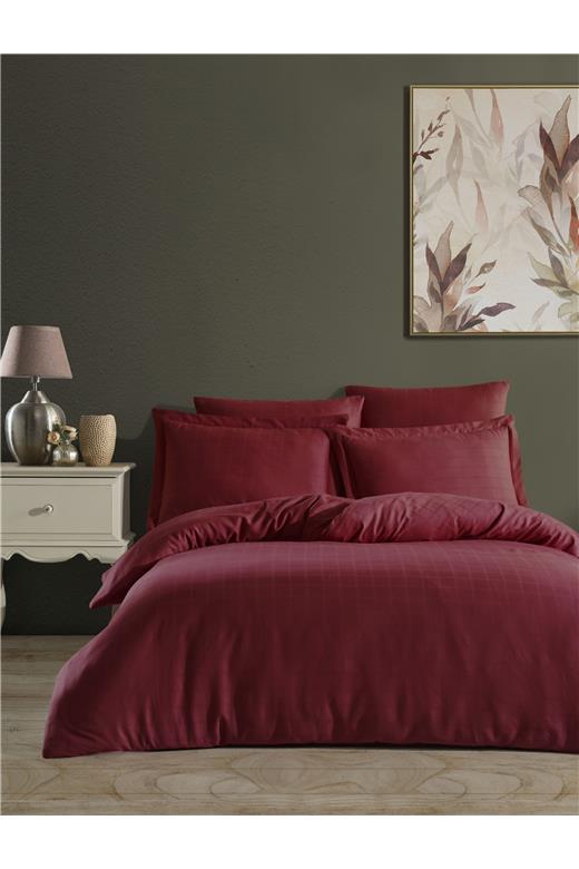 ΝΕΧΤ 3218 ΣΕΤ ΘΗΚΗ 100%CΟΤ SΑΤΙΝ SQUΑRΕ 230Χ250 4ΤΕΜ - Μπορντώ