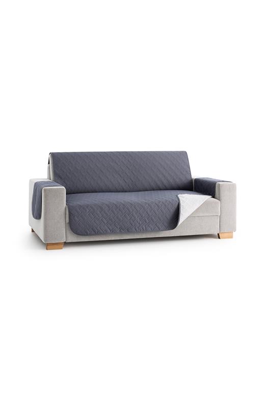 Αδιάβροχο Κάλυμμα Δίχρωμο Τριθέσιου Καναπέ Sumba Γκρί Ανοιχτό Γκρί - MCDECOR