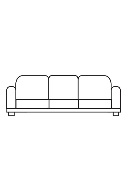 Ελαστικό Κάλυμμα Τριθέσιου Καναπέ Tunez Γκρί - MCDECOR