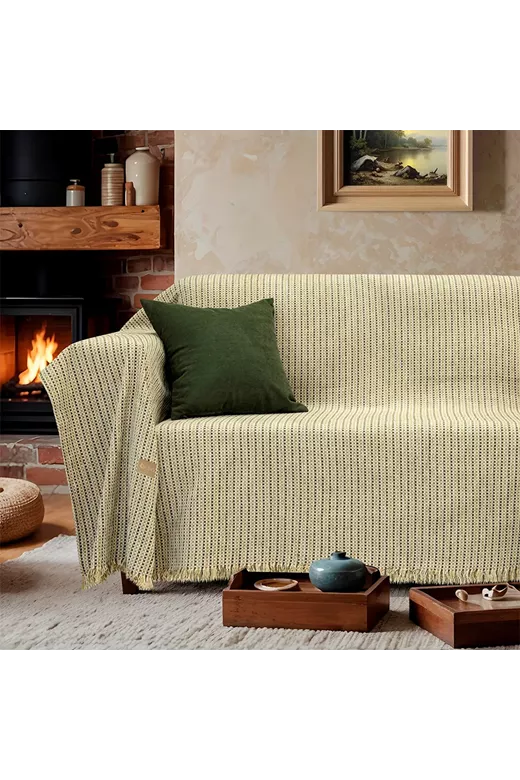 LINO Ριχτάρι Καναπέ Τριθέσιο (180x300) Velora Λαδί