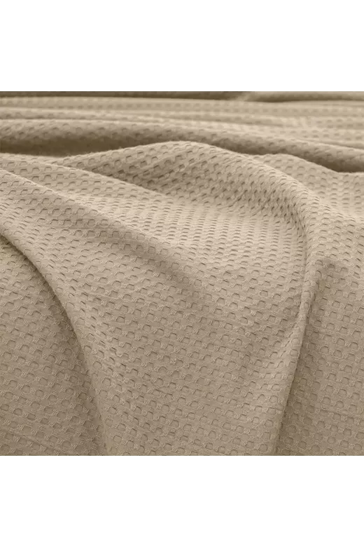 LINO Κουβέρτα Υπέρδιπλη (220x240) Πικέ Cocoon Μόκα