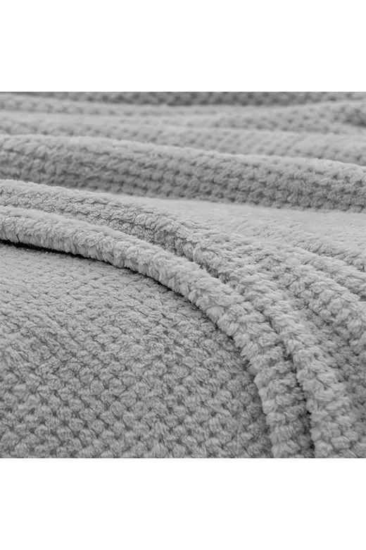 LINO Κουβέρτα Υπέρδιπλη (220x240) Fleece Napnest Ανοιχτό Γκρι