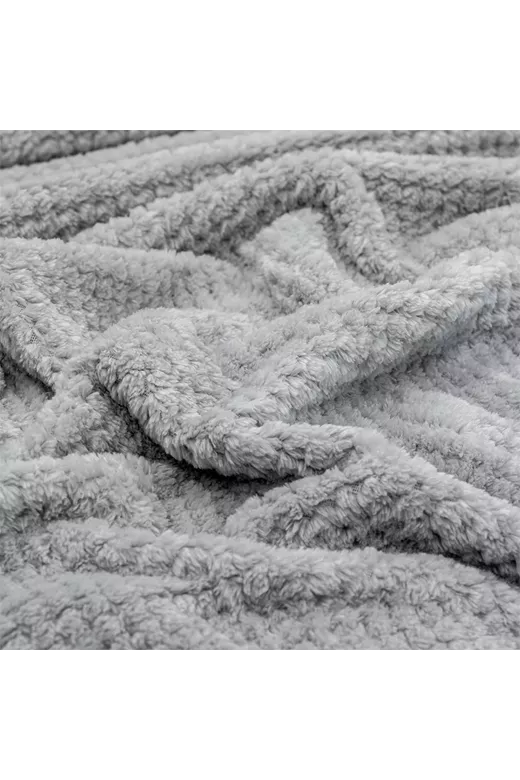 LINO Κουβέρτα Υπέρδιπλη (220x240) Fleece Napnest Ανοιχτό Γκρι