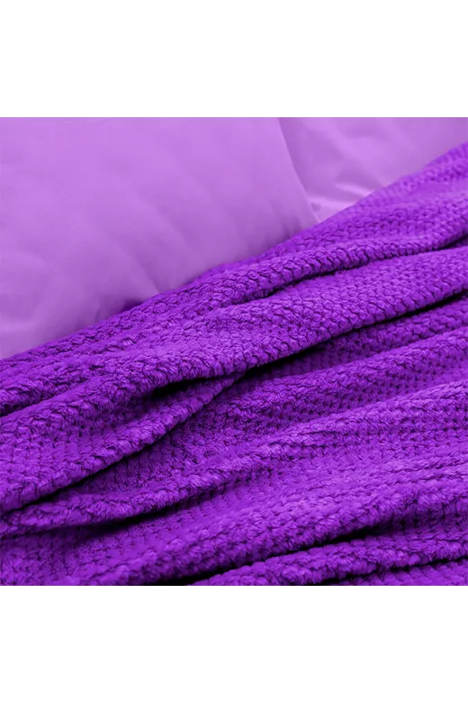 LINO Κουβέρτα Υπέρδιπλη (220x240) Fleece Napnest Μωβ