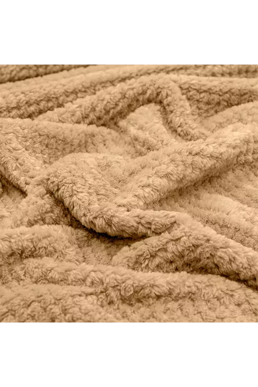 LINO Κουβέρτα Υπέρδιπλη (220x240) Fleece Napnest Μπεζ