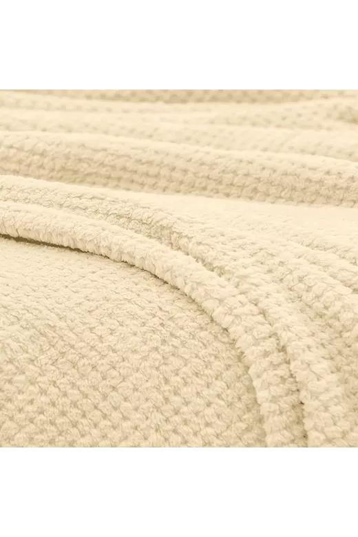 LINO Κουβέρτα Υπέρδιπλη (220x240) Fleece Napnest Εκρού