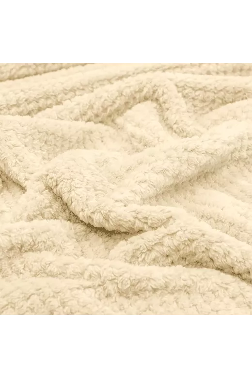 LINO Κουβέρτα Υπέρδιπλη (220x240) Fleece Napnest Εκρού