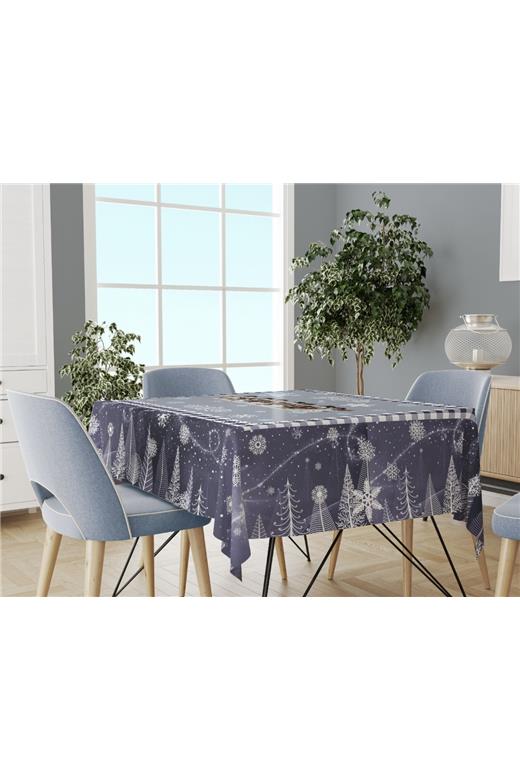 Τραπεζοκαρέ Mcdecor Snow Blue (140X140) - MCDECOR