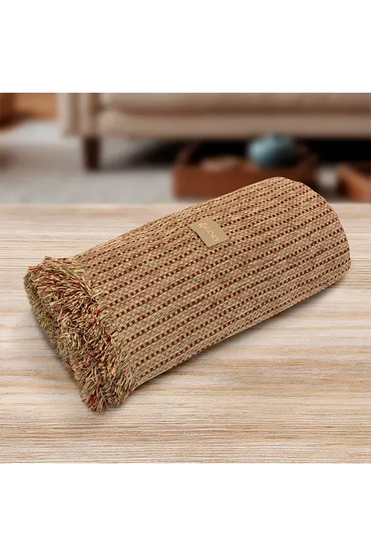 LINO Ριχτάρι Καναπέ Διθέσιο (180x250) Velora Κεραμιδί