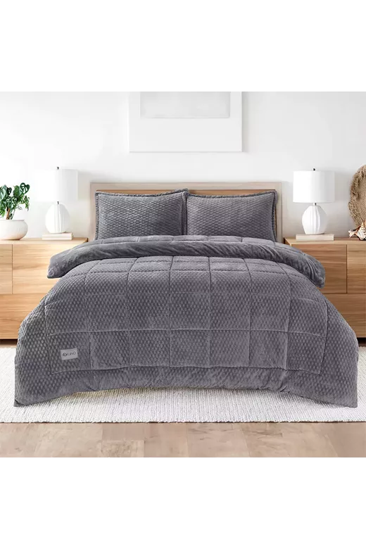 LINO Κουβερτοπάπλωμα Μονό (160x220) Lofti Γκρι
