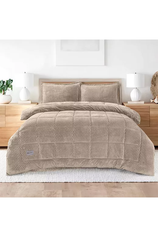 LINO Κουβερτοπάπλωμα Μονό (160x220) Lofti Taupe