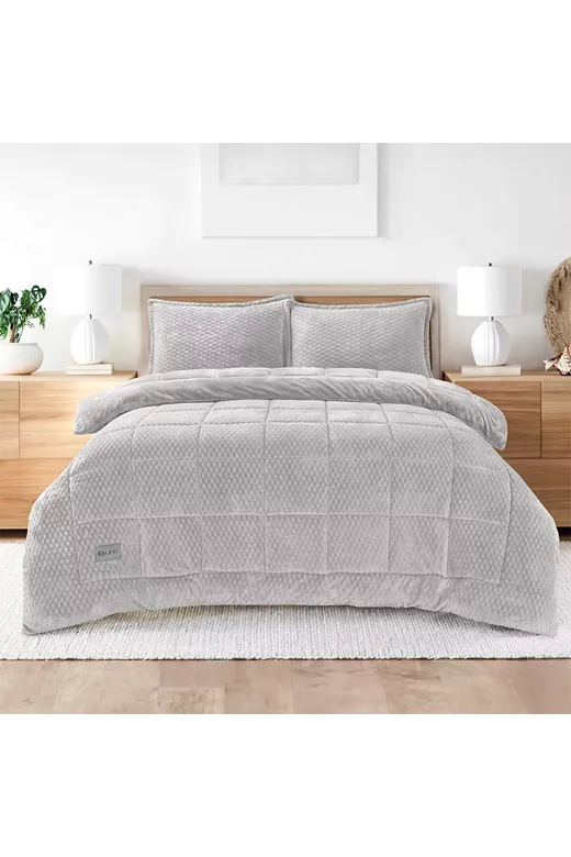 LINO Κουβερτοπάπλωμα Μονό (160x220) Lofti Ασημί