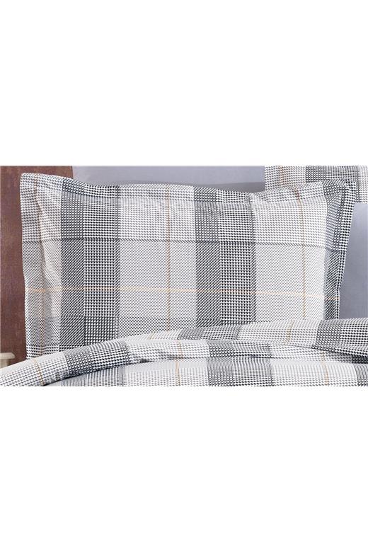Μαξιλαροθήκη Εμπριμέ Αντιγόνη 339 50X70 Grey 100% Cotton Flannel