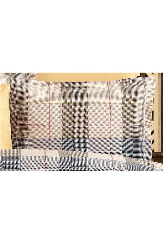 Μαξιλαροθήκη Εμπριμέ Αντιγόνη 340 50X70 Beige 100% Cotton Flannel
