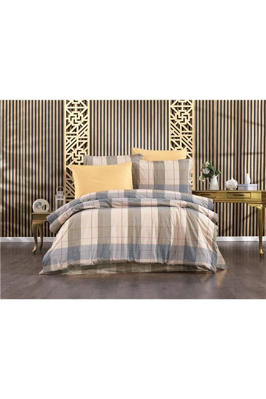 Παπλωματοθήκη Εμπριμέ Αντιγόνη 340 160X240 Beige 100% Cotton Flannel
