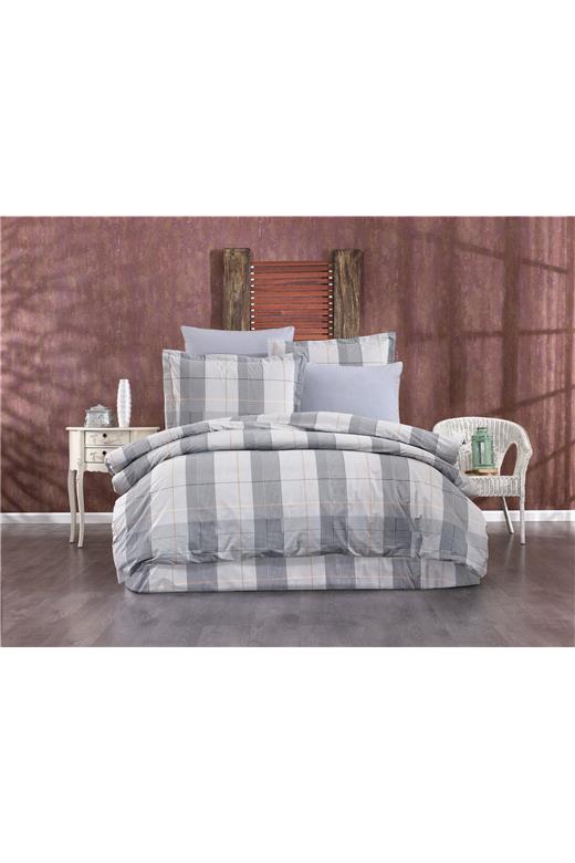Σεντόνια Εμπριμέ Σετ 3 τεμ Αντιγόνη 339 160X240 Grey 100% Cotton Flannel