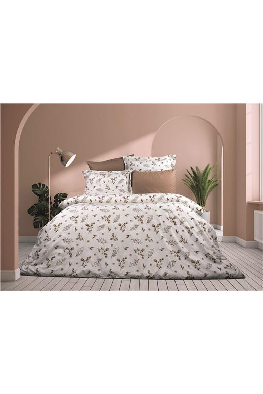 Σεντόνια Εμπριμέ Σετ 4 τεμ Μυρτώ 352 220X240 Beige 100% Cotton Flannel