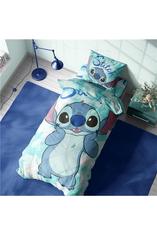 Σεντόνια Σετ 4 τεμ Disney Home Stitch 824 160X240 Turquoise 100% Cotton