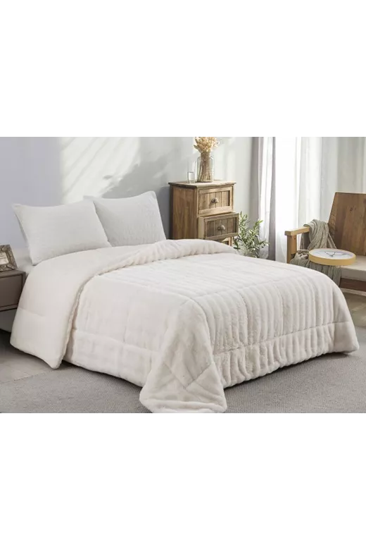 Κουβερτοπάπλωμα γούνινο 925 White