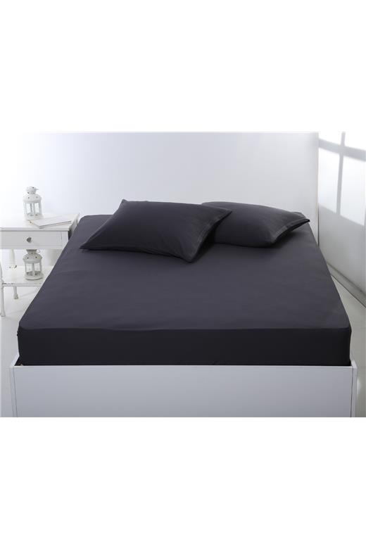 Σεντόνι με λάστιχο jersey (100cm x 200cm + 35cm) dark grey