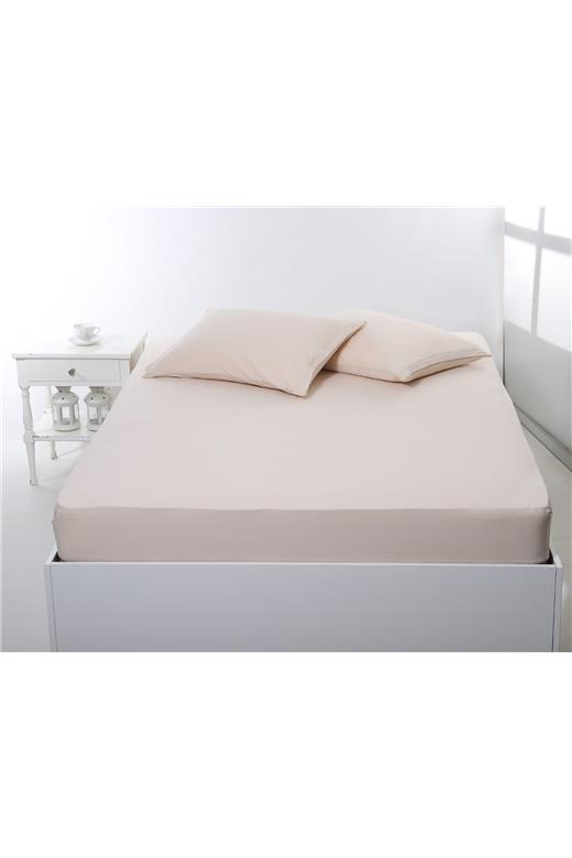 Σεντόνι με λάστιχο jersey (100cm x 200cm + 35cm) light beige