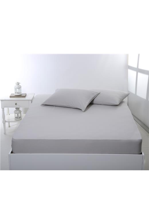 Σεντόνι με λάστιχο jersey (160cm x 200cm + 35cm) light grey