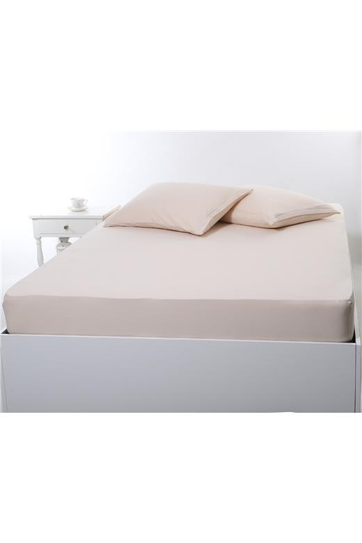 Σεντόνι με λάστιχο jersey (160cm x 200cm + 35cm) light beige