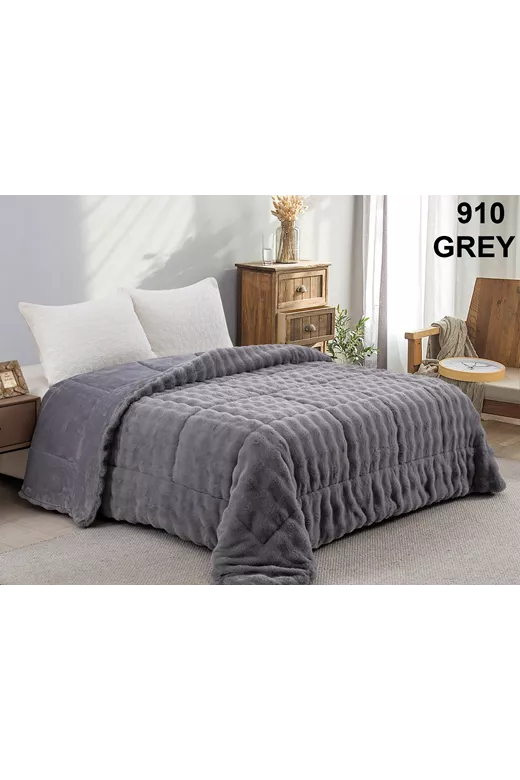 Κουβερτοπάπλωμα γούνινο 910 Grey