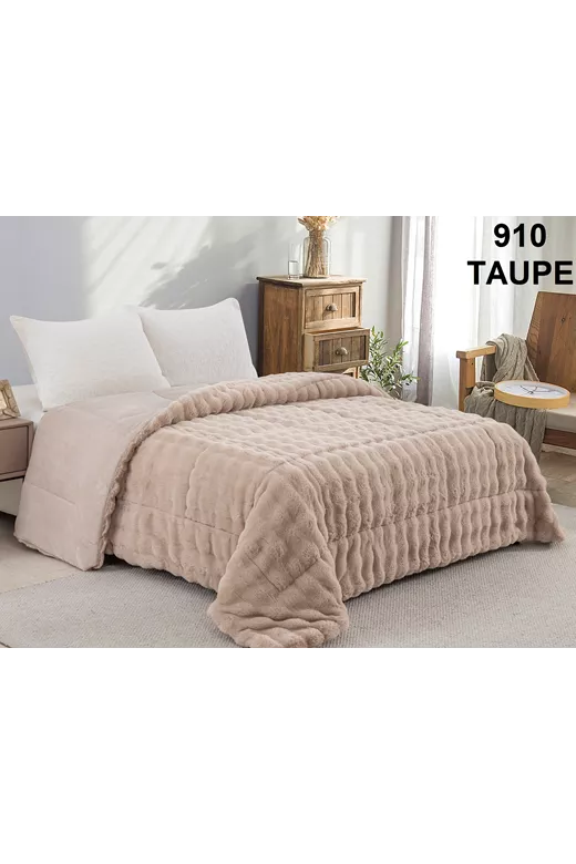 Κουβερτοπάπλωμα γούνινο 910 Taupe