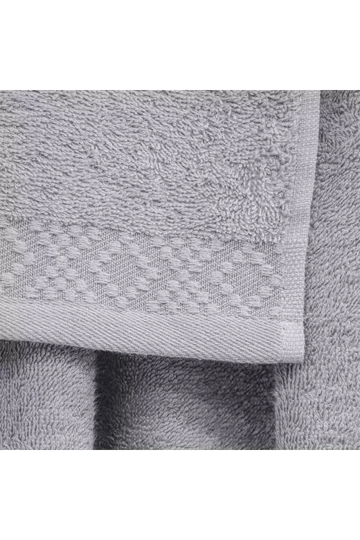 LINO Σετ πετσέτες 3τμχ (30x50,50x90,70x140) Serapha Ανοιχτό Γκρι