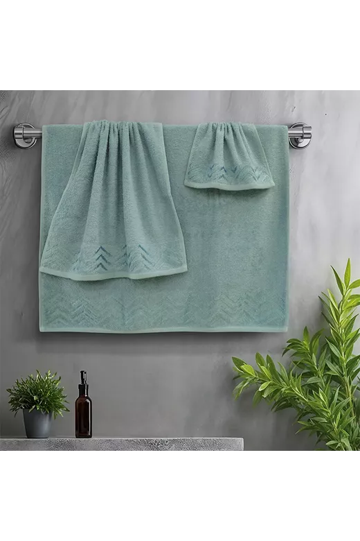 LINO Σετ πετσέτες 3τμχ (30x50,50x90,70x140) Wavie Μέντα