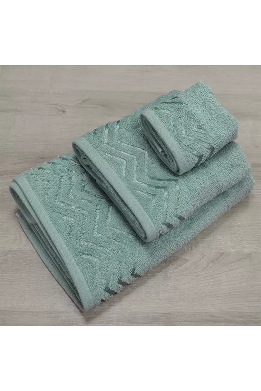 LINO Σετ πετσέτες 3τμχ (30x50,50x90,70x140) Wavie Μέντα