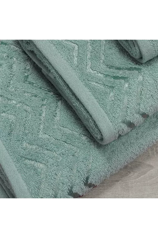 LINO Σετ πετσέτες 3τμχ (30x50,50x90,70x140) Wavie Μέντα