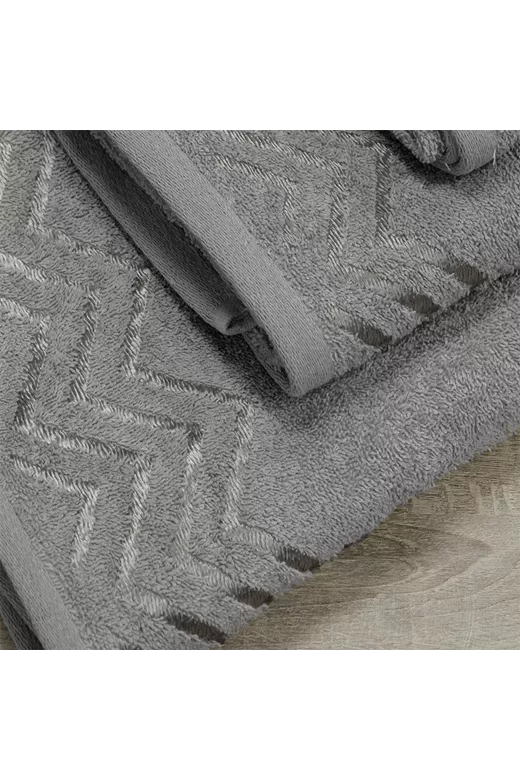 LINO Σετ πετσέτες 3τμχ (30x50,50x90,70x140) Wavie Μόκα