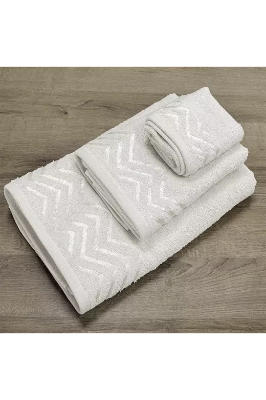 LINO Σετ πετσέτες 3τμχ (30x50,50x90,70x140) Wavie Εκρού