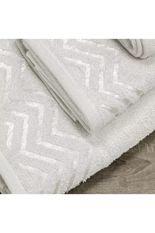 LINO Σετ πετσέτες 3τμχ (30x50,50x90,70x140) Wavie Εκρού