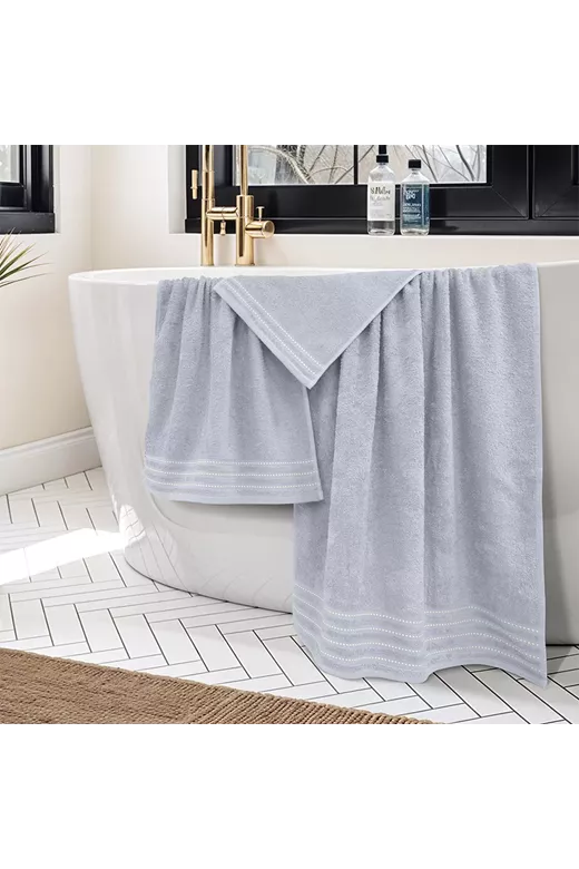 LINO Σετ πετσέτες 3τμχ (30x50,50x90,70x140) Veluva Ανοιχτό Γκρι