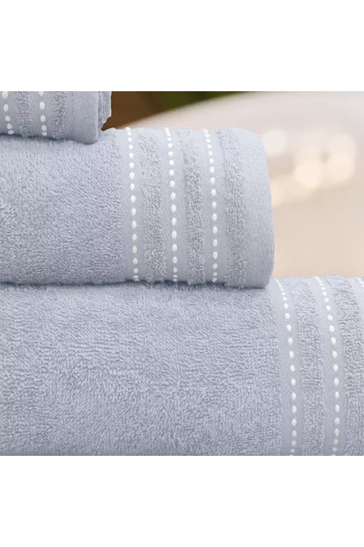 LINO Σετ πετσέτες 3τμχ (30x50,50x90,70x140) Veluva Ανοιχτό Γκρι