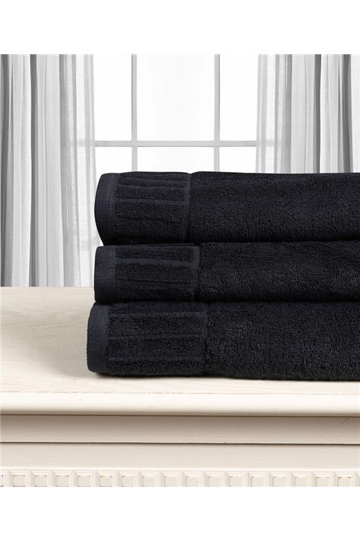 Βαμβακερή πετσέτα ΜΕΛΩΔΙΑ 600gsm (50cm x 100cm) black